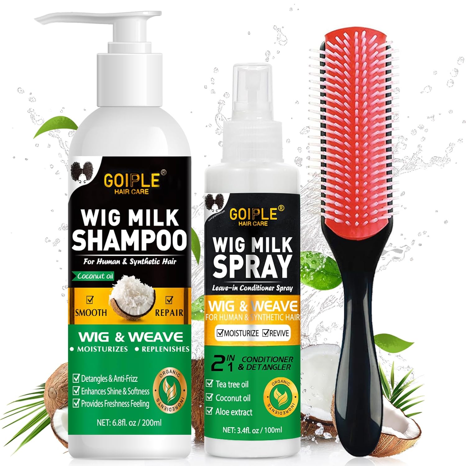 Synthetic Wigs - طقم العناية بالشعر المستعار 3 في