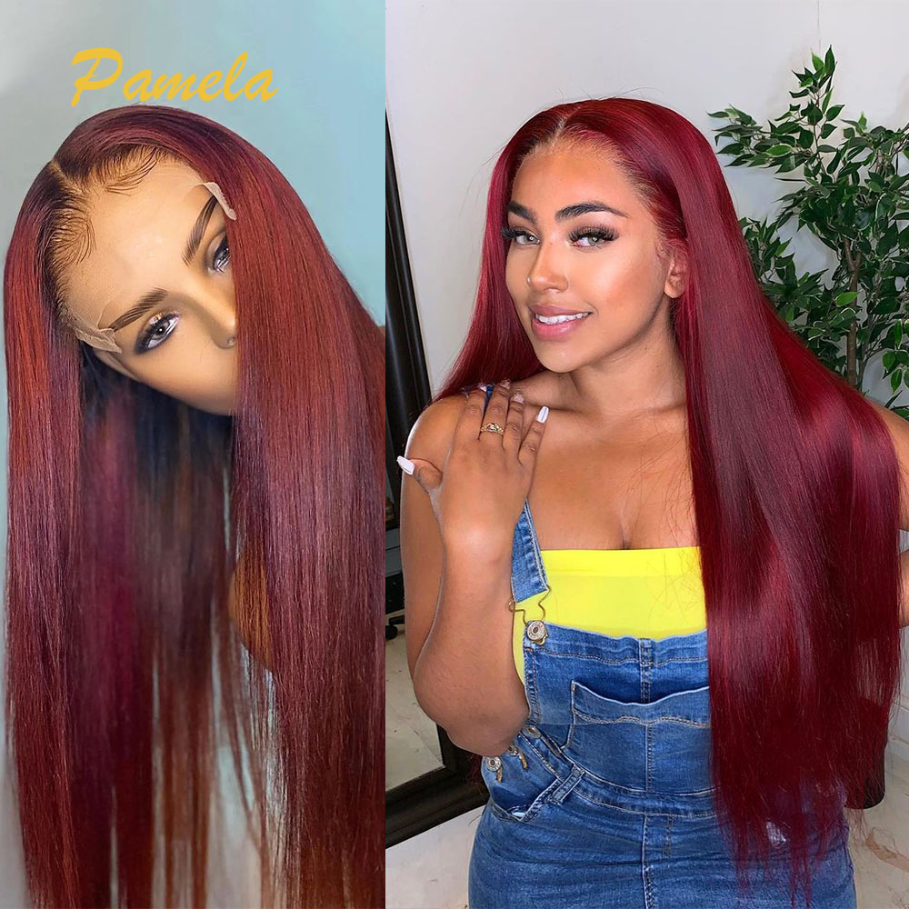 سوبر مزدوجة تعادل بورجوندي الم - مراجعة Lace Front Wigs وسعره