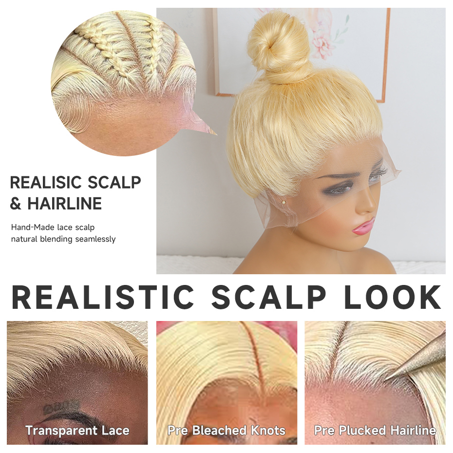 باروكة شعر طبيعي مستقيم 100% ب - مراجعة Hd Lace Frontal Wig Human Hair Pre Plucked وسعره