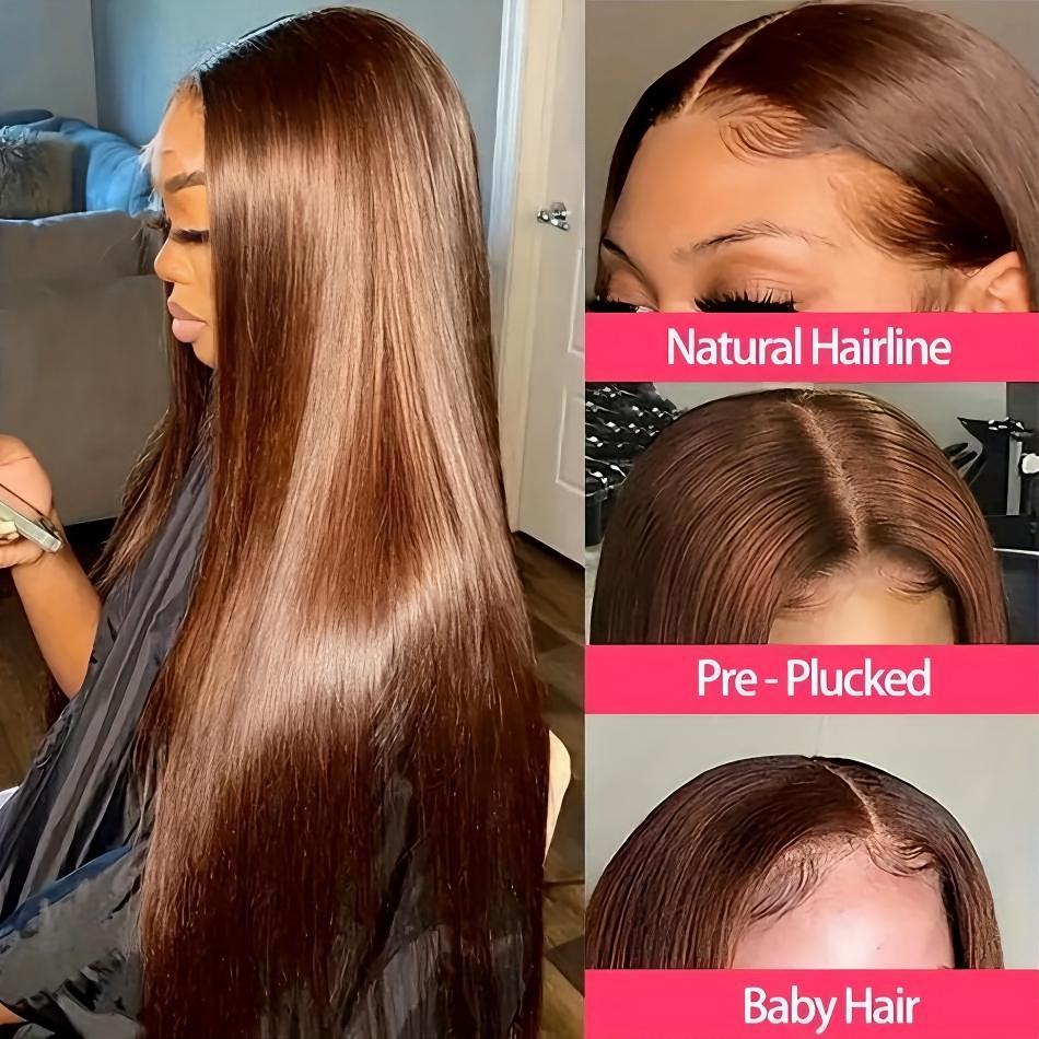 الشوكولاته براون شعر طبيعي مفر - مراجعة Hd Lace Frontal Wig Human Hair Pre Plucked وسعره