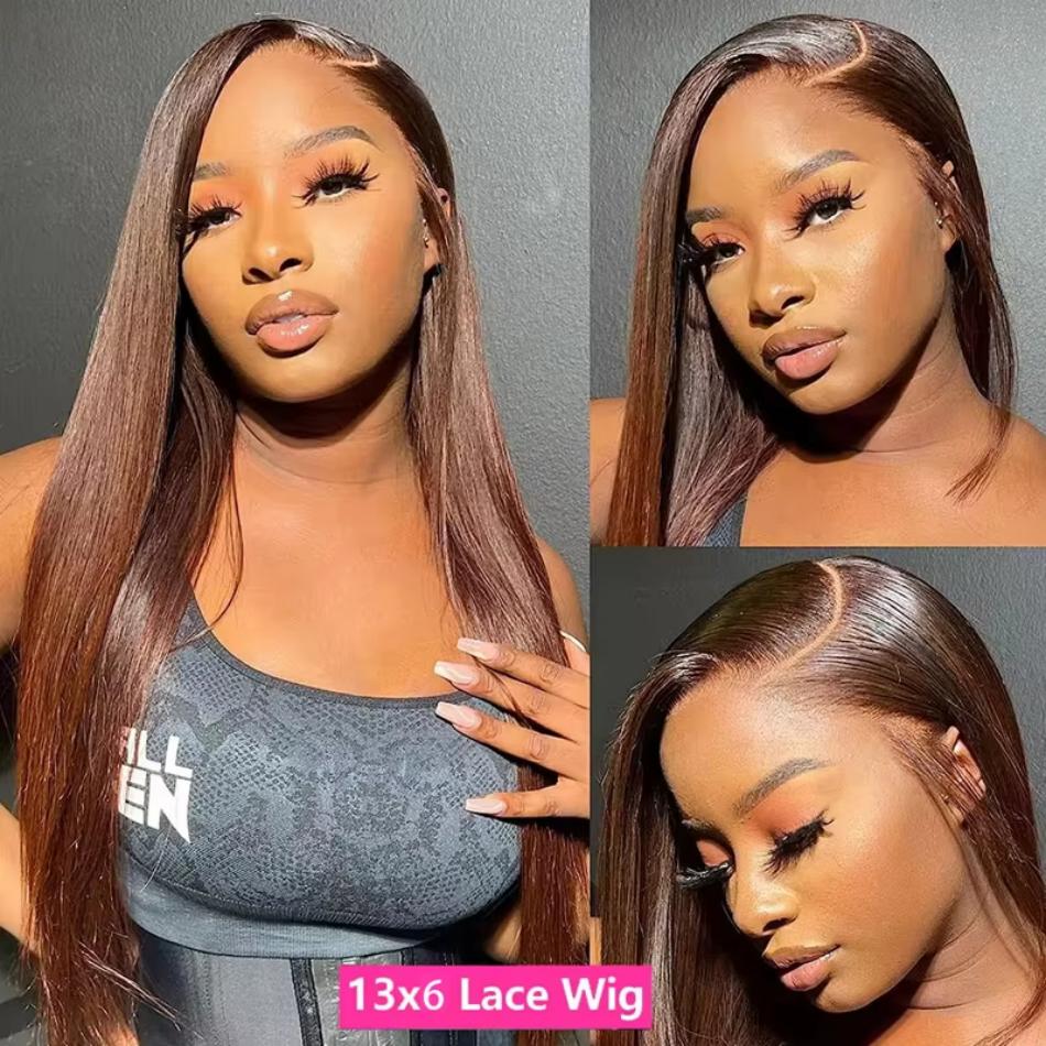الشوكولاته براون شعر طبيعي مفر - مراجعة Hd Lace Frontal Wig Human Hair Pre Plucked وسعره